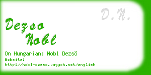 dezso nobl business card